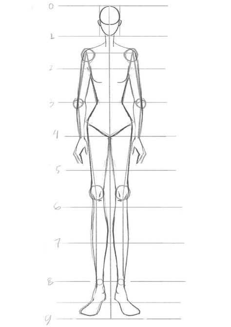 proporsi tubuh wanita skala 1 : 9 Human Body Drawing, Fashion Illustration Tutorial, Chibi Sketch, Animal Drawings Sketches, Fashion Drawing Tutorial, Body Drawing Tutorial, Body Sketches, Clothing Design Sketches