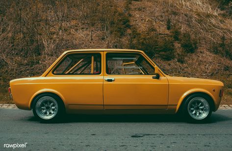 Vintage old school mustard yellow car | free image by rawpixel.com / Markus Spiske Classic Cars Quotes, Classic Cars Birthday Party, Antique Cars For Sale, Vintage Cars For Sale, Classic Car Photography, Fiat 128, Old Muscle Cars, Bmw Classic Cars, Muscle Cars For Sale