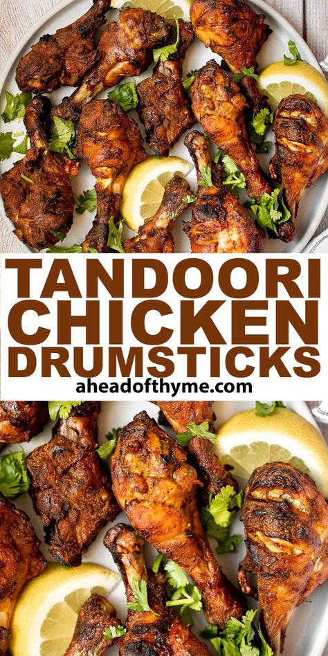 Tandoori Chicken Drumsticks Butter Chicken Drumsticks, Tandoori Chicken Drumsticks, Indian Chicken Drumstick Recipes, Mediterranean Chicken Drumsticks, Chicken Legs Meals, Chicken Leg Meal Prep, Meals With Chicken Drumsticks, Indian Drumstick Recipes, Chicken Drumstick Recipes Stovetop