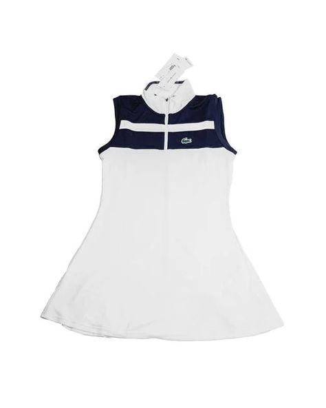 Lacoste Women's Recycled Fiber Tennis Dress With Built-in Shorts Navy Blue | Lyst Tennis Attire, Pleated Tennis Dress, Lacoste Dress, Short Dresses For Women, Lacoste Women, Fitted Jumpsuit, Golf Skirts, Wrap Midi Dress, Tennis Dress