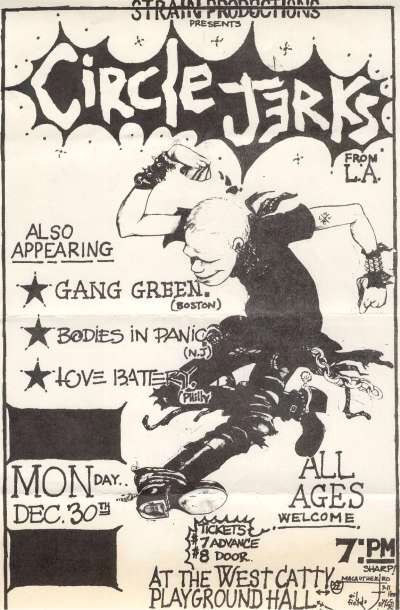 Circle Jerks gig poster #punk #hardcore Circle Jerks Poster, Punk Gig Poster, Punk Show Flyer, Punk Music Poster, 90s Punk Poster, Punk Band Merch, Band Gig Poster, Vintage Punk Poster, Punk Show Poster