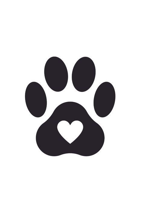 Cricut Paw Print, Dog Paw Silhouette, Dog Prints Paw, Dog Paw Drawing Easy, Paw Logo Design Ideas, Dog Paw Tattoo Design, Bulldog Paw Print, Paw Print Silhouette, Paw Print Drawing