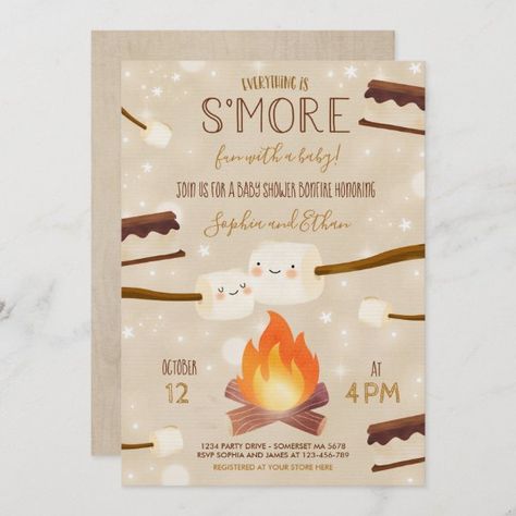 Gender Neutral Baby Shower Themes, Fall Baby Shower Themes, Camping Baby, Unique Baby Shower Themes, Fall Couples, Camping With A Baby, Gender Neutral Baby Shower Invitations, Boho Baby Shower Invitations, Woodland Baby Shower Invitations