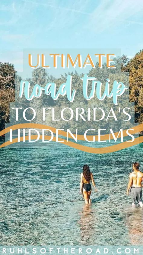 Florida is full of so mant gorgeous adventures. We found these hidden gems on our road trip through florida and you need to see them too! From snorkeling to hiking we found all of the best kept secrets of Florida. If you are planning a quick trip or a long road trip through florida be sure to check all of these beautiful places out. Inland florida is often missed, but that can be a good thing too! These places are tourist free! Warm weather, unbelievable sites, and of course beaches. Hidden Gems Florida, Florida Rv Road Trip, Florida Road Trip With Kids, Best Road Trips From Florida, Florida Road Trip Itinerary, A1a Road Trip Florida, Florida Gulf Coast Road Trip, Florida Road Trip Ideas, Road Trip To Florida