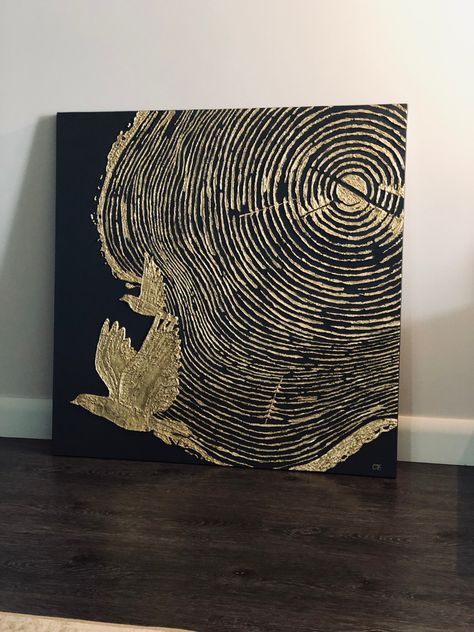 Black And Gold Drawing, Black And Gold Art, Gold Art Painting, Diy Abstract Canvas Art, Gold Painting, Diy Canvas Wall Art, Modern Art Paintings Abstract, Modern Wall Art Canvas, Foil Art