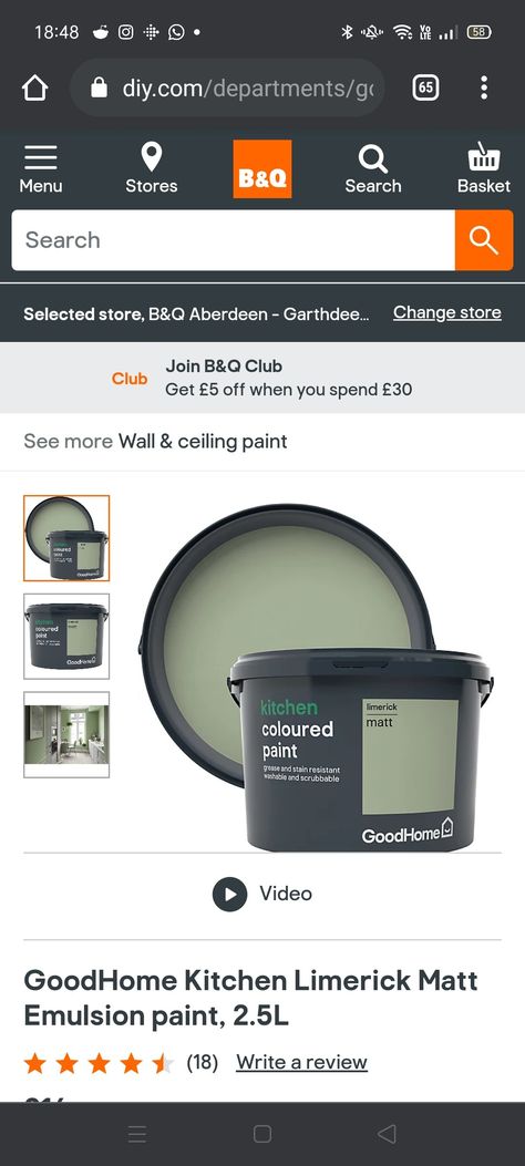 https://www.diy.com/departments/goodhome-kitchen-limerick-matt-emulsion-paint-2-5l/3663602403661_BQ.prd B&q Limerick Paint, Limerick Paint, Paint Colours, Painted Ceiling, Kitchen Paint, Two Bedroom, Hallway, Paint Colors, Paint