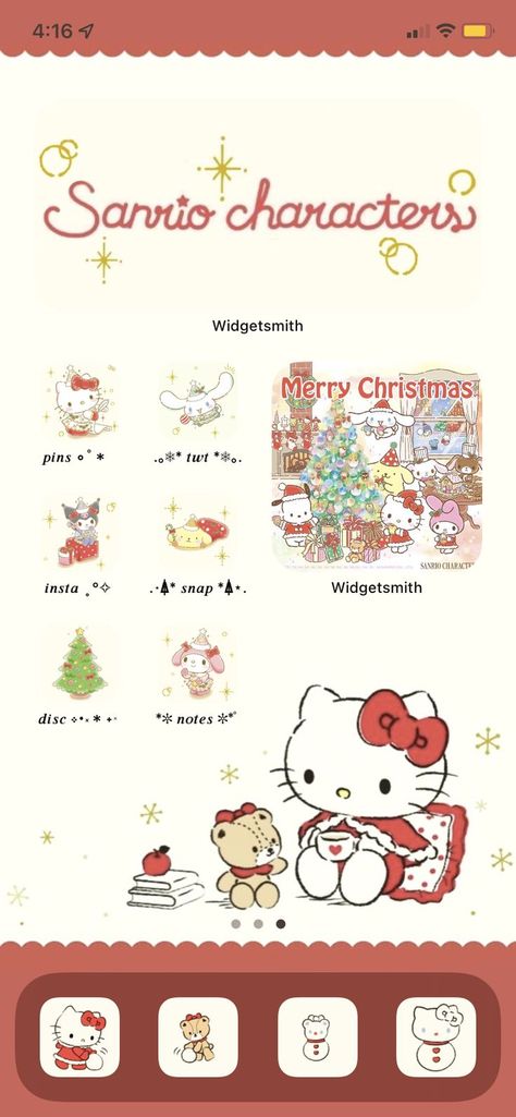 Christmas Layouts Iphone, Christmas Widgets White Background, Christmas Ios Layout, Ios 16 Sanrio, Christmas Wallpaper Layout, Sanrio Ios Layout, Christmas Layout Iphone, Christmas Theme Wallpaper Iphone, Winter Ios Homescreen