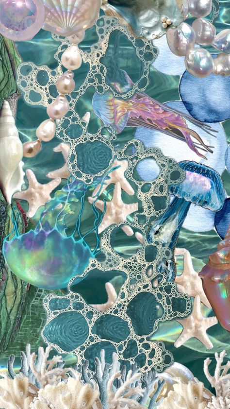 Mermaid Laptop Wallpaper, Underwater Moodboard, Deep Sea Background, Aquarium Wallpaper, Wallpapers Home Screen, Ocean Therapy, Ocean Room Decor, Mermaid Background, Maximalist Wallpaper