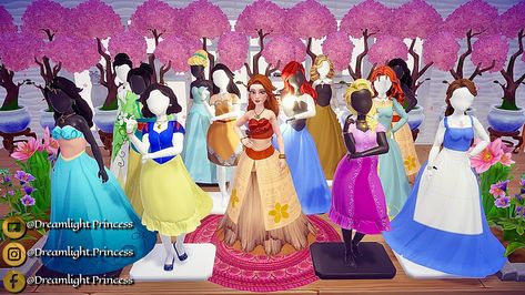 I’m so happy! I finally finished my princess dress collection! 👑👗 And yes, I know I’m missing Raya but unfortunately they don’t give us pants in TOM so at this point I’m not actually able to make her outfit. 😔 hopefully they’ll give us pants in the future! 🤞🏻 #disneyworld ##disneydreamlightvalleyinspo #disneydreamlightvalleycommunity #disneydreamlightvalleytips #disney #disneydreamvalleycommunity #disneydreamlightvalleydesigns #dreamlightvalleyoutfit #dreamlightfashion #dreamlightvalleytouc... Dreamlight Valley Touch Of Magic, Disney Dreamlight Valley Touch Of Magic, Dreamlight Valley Dress Designs, Dreamlight Valley Outfit Ideas, Disney Dreamlight Valley Outfit Ideas, Dreamland Ideas, Disney House Ideas, Magic Ideas, Disney House