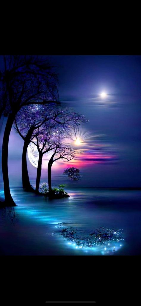 Beautiful Mystical Places, Dark Witchy Wallpaper, Pretty Wallpapers Backgrounds Beauty, Pretty Screensavers, Beautiful Moon Pictures, Magical Pictures, Spiritual Wallpaper, Dreamy Artwork, Screen Savers Wallpapers