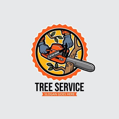 Tree Service Logo Ideas, Tree Service Logo, Flat Logo, Tree Logos, Tree Service, Service Logo, Tree Trimming, Personal Logo, Logo Ideas