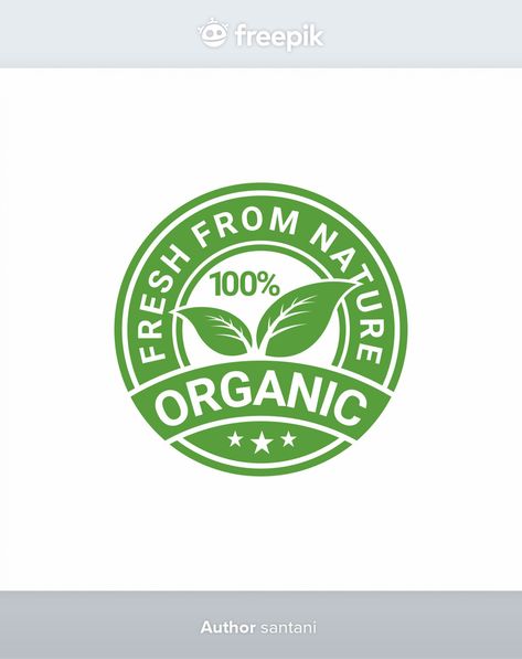 Badge Icon Design, Organic Label Design, Seal Sticker Design, Organic Labels, Vector Food, Organic Logo, Seal Sticker, Food Business, Round Labels