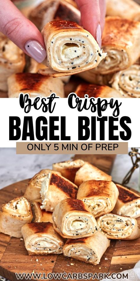 Tortilla Bagel Bites, Everything Bagel Roll Ups, Everything Bagel Tortilla Roll Up, Snacks With Everything Bagel Seasoning, Everything Bagel Seasoning Recipes Lunch, Low Carb Bagel Bites, Everything Bagel Topping Ideas, Everything Bagel Cream Cheese Rolls, Recipes Using Everything Bagel Seasoning