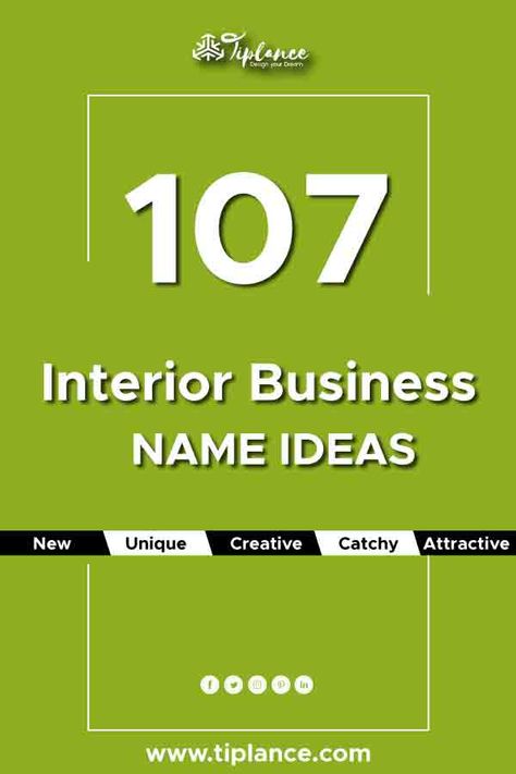 170 Catchy Interior Company Name ideas.  Are you Looking for a name for interior design business or Company? after deep research and weeks of planning and study, we came up with unique, attractive catchy and innovative Interior design business name ideas.  #BusinessNameIdeas #BusinessNames #InteriorDesignBusinessName Interior Design Company Logo Ideas, Interior Designer Name Ideas, Name Studio Ideas, Furniture Names Ideas, Interior Names Ideas, Name Company Ideas, Furniture Brand Name Ideas, Interior Design Company Names Ideas, Names For Interior Design Studio