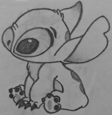 Lio Stitch Drawing, Stitch Disney Sketch, Cute Drawings Of Stitch, Easy Drawings Of Stitch, Stitch Sketch Easy, Stitch Doodle Easy, Cute Stitch Drawings Easy, Drawing Ideas Easy Stitch, Stitch Disney Drawing Easy