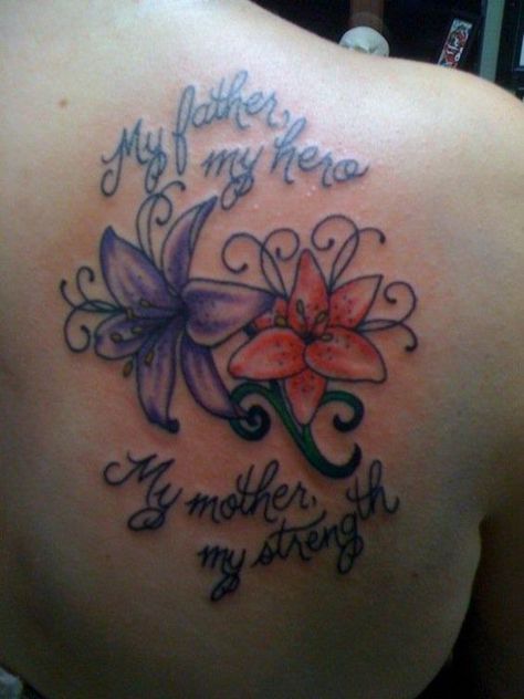 Tattos Parents Tattoos Honoring, In Memory Of Parents Tattoo Ideas, Tattoo Ideas Parents Mom And Dad, Steelers Tattoos, Mum And Dad Tattoos, Memorial Tattoos Mom, Tattoo Infinity, Grandparents Tattoo, Rip Tattoos