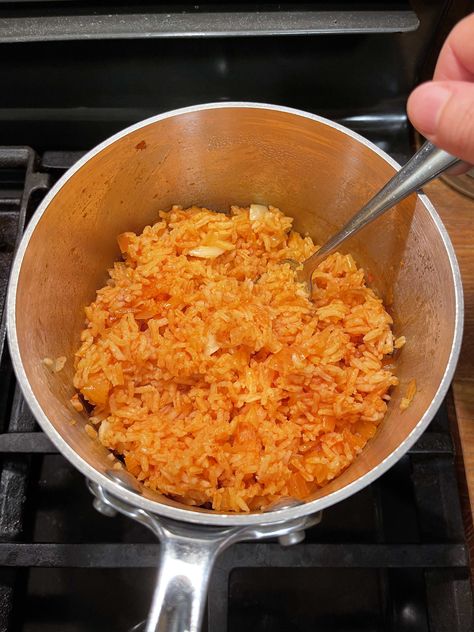 Simple Restaurant-Style Mexican Red Rice (Arroz Rojo) - Zero-Waste Chef Red Rice Recipe Mexican, Mexican Rice Recipe Restaurant Style, Mexican Red Rice, Homemade Mexican Rice, Homemade Tomato Paste, Red Rice Recipe, Tomato Paste Recipe, Homemade Vegetable Broth, Simple Restaurant