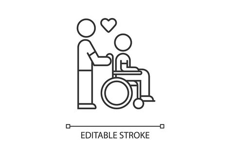 Helping Drawing People, Helping People Drawing, Wheelchair Silhouette, Deaf Art, Nurse Drawing, Social Health, Pictogram Design, Hospital Nurse, Person Drawing