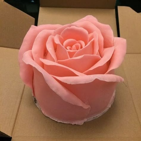 Big rose cake - recipe & video This cake is so cute & creative! I love it. It can be a gift in Valentine's Day!! Rose Cake Recipe, Mini Torte, Valentine Cake, Rose Cake, Gorgeous Cakes, Occasion Cakes, Recipe Video, Love Cake, Fancy Cakes