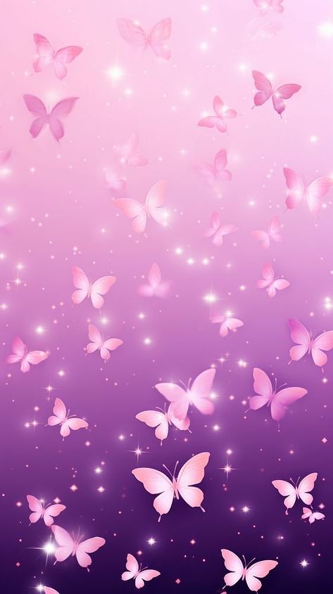 Glitter pink butterfly pattern backgrounds purple petal. AI generated Image by rawpixel. | premium image by rawpixel.com / Wan Wallpaper Purple Butterfly, Cute Butterfly Wallpaper, Phone Wallpaper Purple, Butterfly Phone Wallpaper, Iphone Wallpaper Purple, Purple Glitter Wallpaper, Backgrounds Purple, Glam Wallpaper, Pink And Purple Background