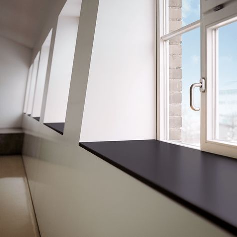 Interior window sills | windows24.com Internal Window Sill, Bathroom Window Sill, Interior Window Sill, Windowsill Ideas, Contemporary Window, Door Moulding, Window Sill Decor, Contemporary Windows, Window Perch