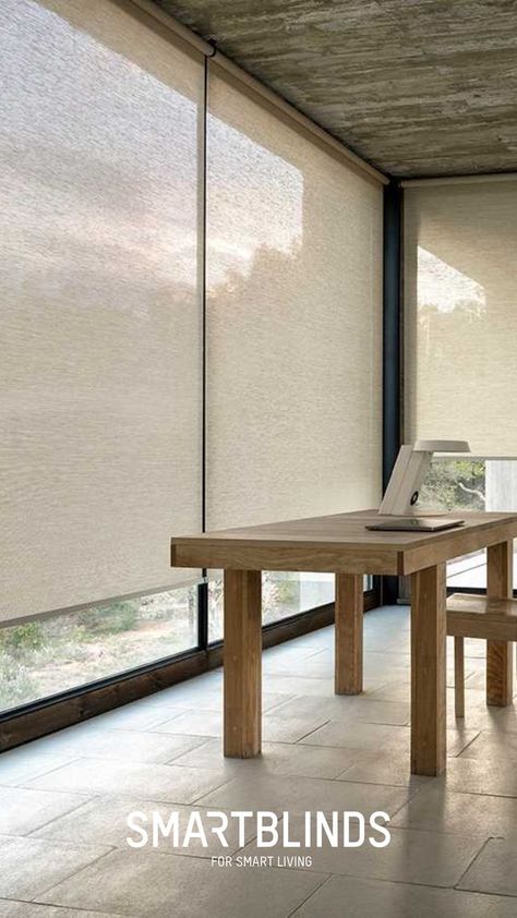 Wabi Sabi Blinds, Modern Bay Window Ideas, Honeycomb Interior, Smart Blinds, Curtain Installation, Modern Blinds, Living Area Design, Honeycomb Blinds, Blinds Design