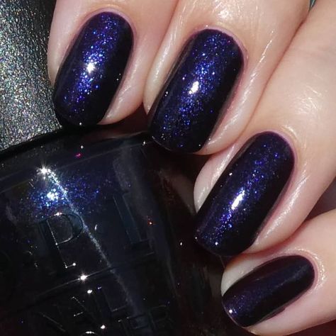 Blue And Purple Sparkle Nails, Opi Abstract After Dark, Dark Blue Shimmer Nails, Purple Glass Nails, Dark Purple Sparkle Nails, Dark Blue Glitter Nails, Purple Blue Nails, Opal Nail Polish, Dark Blue Nail Polish