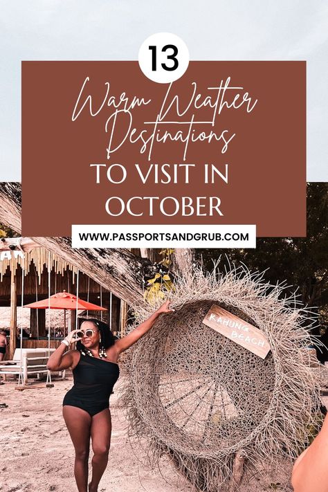 Where is Warm in October Best October Vacations, October Travel Destinations, Travel Destinations In The Us, October Travel, Warm Vacation, Best Family Beaches, Best Places To Vacation, Sunny Vacation, Best Weekend Getaways