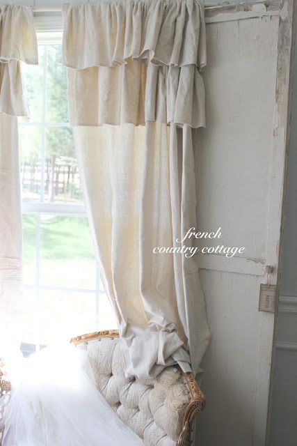 Farmhouse Kitchen Curtains, Chic Curtains, Cottage Curtains, Ikea Curtains, Window Treatments Bedroom, Shabby Chic Curtains, Drop Cloth Curtains, Farmhouse Curtains, Decor Shabby Chic