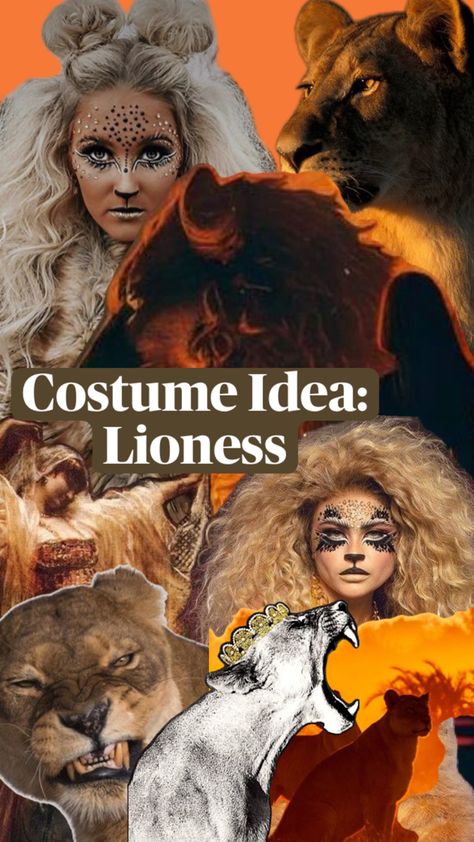 Lioness: Utilize deep golds and browns to bring out your warm autumn glow. Lioness Costume, True Autumn, Flamboyant Natural, Halloween Costume Idea, Girl Halloween, Halloween Costumes For Girls, Warm Autumn, Halloween Girl, Halloween Costume