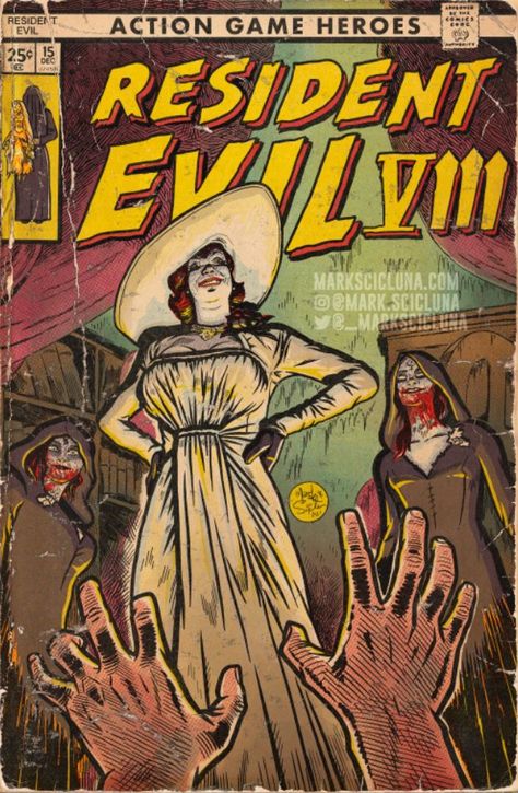 Resident Evil 8, Video Game Posters, Gaming Posters, Comic Poster, Comic Cover, Album Artwork, Art Comic, Vintage Comic Books, Horror Comics