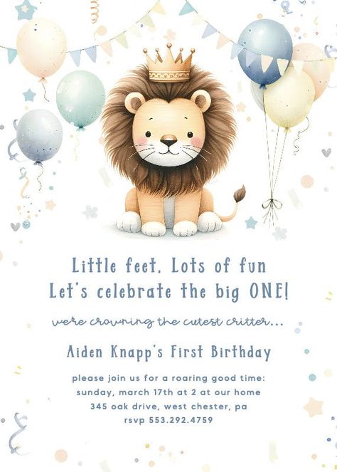 Baby Birthday Party Invitations, Bday Invitation Card, Baby Birthday Invitation Card, First Birthday Invitation Cards, Baby Birthday Party Theme, Baby Boy Invitations, 1st Birthday Invitation Template, Birthday Invitation Card Template, Baby Birthday Invitations