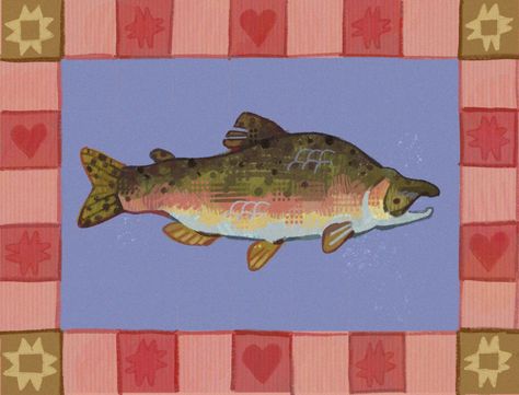 fishtober day 04: pink salmon (oncorhynchus gorbuscha) – @troutpaws on Tumblr Salmon Illustration, Salmon Drawing, Illustration Tumblr, I Am The Walrus, Art Major, Hippie Art, Art Reference Poses, Pretty Art, Art Classes