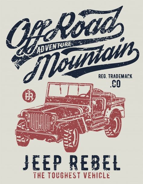 Vintage Jeep Poster, Jeep Poster, Adventure Jeep, Off Road Jeep, Jeep Shirts, Jeep Ideas, Vintage Jeep, Auto Poster, Vector Poster