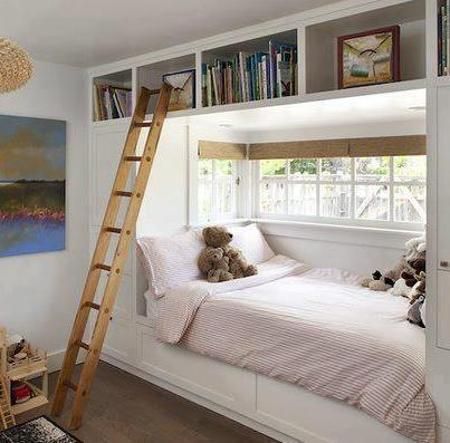 kids room design with built in beds and daybeds. Lots of ideas for bunks on this site. Childrens Day Bed, Reading Shelves, Walden House, Alcove Bed, Bed Nook, Bespoke Beds, Built In Bed, Kids Beds, Cozy Spot