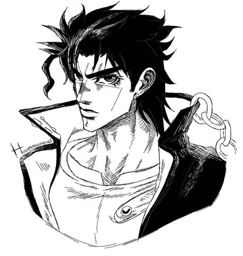 Jotaro No Hat, Jotaro Kujo Without Hat, Jotaro Without Hat, Hair Man, Bizarre Art, Hat Hair, Jotaro Kujo, Jojo Bizarre, Jojo's Bizarre Adventure