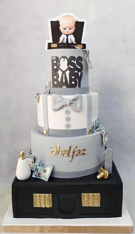 Baby Boss Cake Design, Birthday Cake 14th, Blue 1st Birthday Cake, First Birthday Cake Girl, First Birthday Cake Boy, Birthday Cake Pics, First Birthday Cake Ideas, Birthday Cake Boy, Boys 1st Birthday Cake