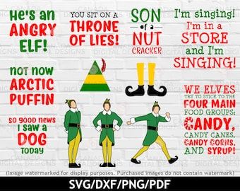 Buddy Elf Quotes, Elf Movie Svg, Buddy The Elf Party, Elf Movie Night, The Elf Movie, Elf Themed Christmas Party, Buddy The Elf Quotes, Elf Movie Quotes, Buddy Elf