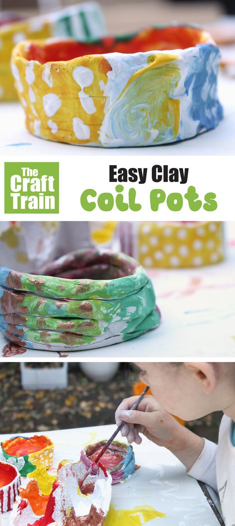 Clay Crafts For Preschoolers, Air Dried Clay Projects Ideas For Kids, Air Dry Clay Projects For Preschoolers, Air Dry Pinch Pots, Preschool Air Dry Clay Projects, Air Dry Clay Preschool, Air Dry Clay Ideas Easy For Kids, Easy Airdryclay Ideas, Air Dry Clay Crafts For Kids