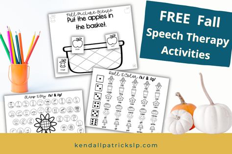 Free Speech Therapy Printables, Fall Speech Therapy, Fall Speech Therapy Activities Free, Fall Theme Speech Therapy, Fall Articulation Activities, Compare Contrast Activities, Fall Articulation Speech Therapy, Expanding Expression Tool, Halloween Speech Therapy Activities