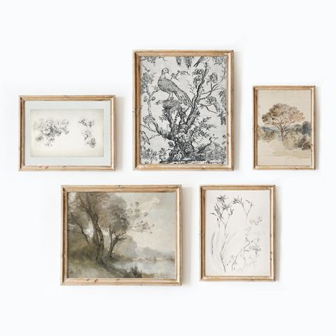 PRICES MAY VARY. Our set of 5 pcs wall art come in standard sizes: 1 pcs 5"x7", 2 pcs 6"x8" and 2 pcs 8"x10", making them easy to frame and display on your walls as soon as they arrive. Transform your walls into an art gallery with our collection of high-quality prints and posters that will elevate your space and bring it to life Enhance Your Bedroom Decor with Charming Vintage Wall Art Prints: Explore a Stunning Collection of 8x10 Picture Unframes and Simple Modern Designs to Elevate Your Space Botanical Tapestry, North Prints, Farmhouse Gallery Wall, Neutral Artwork, Bathroom Wall Decor Art, Vintage Gallery, Motifs Textiles, Gallery Wall Art Set, Gallery Wall Prints