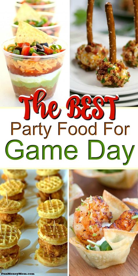 Football Food - Need football party food for game day? These awesome foodball food ideas will score big! From sliders to football party finger food, you'll have all the party food ideas you'll need. #footballfood #footballpartyfood #footballgamefood #gamedayfood #superbowlfood #gamedaypartyfood #partyfood #appetizers Super Bowl Party Food On A Budget, Football Playoff Food, 30+ The Best Football Party Food, Super Bowl Appetizers Crockpot, Family Super Bowl Food, Superbowl Easy Appetizers, Unique Super Bowl Food, What To Bring To A Superbowl Party, Super Bowls Recipes