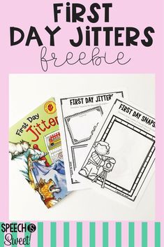 First Day Jitters, Tpt Ideas, School Forms, School Speech Therapy, Slp Activities, My Favorite Books, Speech Ideas, Speech Therapy Resources, Speech Room