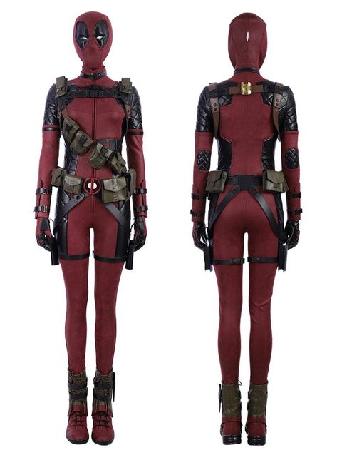 Female Deadpool Costume, Female Deadpool, Deadpool Costume, Deadpool Cosplay, Lady Deadpool, Villain Costumes, Dead Pool, Hallowen Costume, Costumes For Women