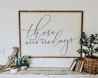 Styled Living Room, Living Room Decor Farmhouse, Room Decor Farmhouse, Spring Farmhouse, Trendy Living Rooms, Good Old Days, Painted Wood Signs, Farmhouse Decor Living Room, Old Days