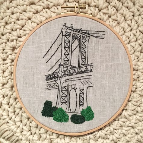 New York City Embroidery, New York Embroidery, Cityscape Embroidery, Nyc Embroidery, City Embroidery, I Spy Diy, City Sign, New York City Manhattan, Tokyo City