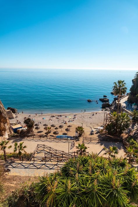 13 Best Beaches in Malaga for Fun Under the Sun Malaga Spain Beach, Spain Costa Del Sol, Malaga Beach, Marbella Beach, Nerja Spain, Andalucia Spain, Torremolinos, Malaga Spain, Quiet Beach