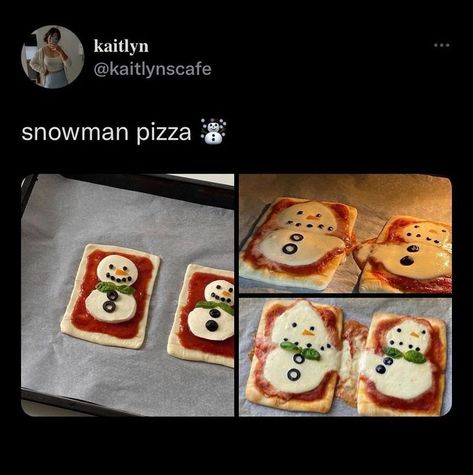 Snowman Pizza, Pizza Aesthetic, Battery Percentage, Twitter Memes, Cute Baking, Tasty Baking, Food Inspo, Cute Food, Simple Christmas