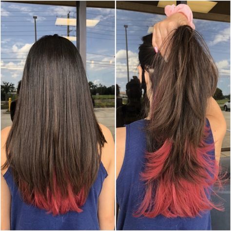 Pink Underside Hair, Underside Dyed Hair, Underside Of Hair Dyed, Underside Hair Dye, Hair Instagram, Clothing Inspiration, Hair Color For Black Hair, Pop Of Color, Hair Colour