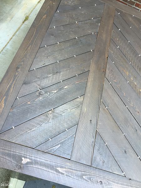 Herringbone Patio, Deck Oasis, Herringbone Table, Outdoor Wood Table, Wood Patio Table, Square Patio Table, Patio Table Top, Round Metal Table, Diy Patio Table